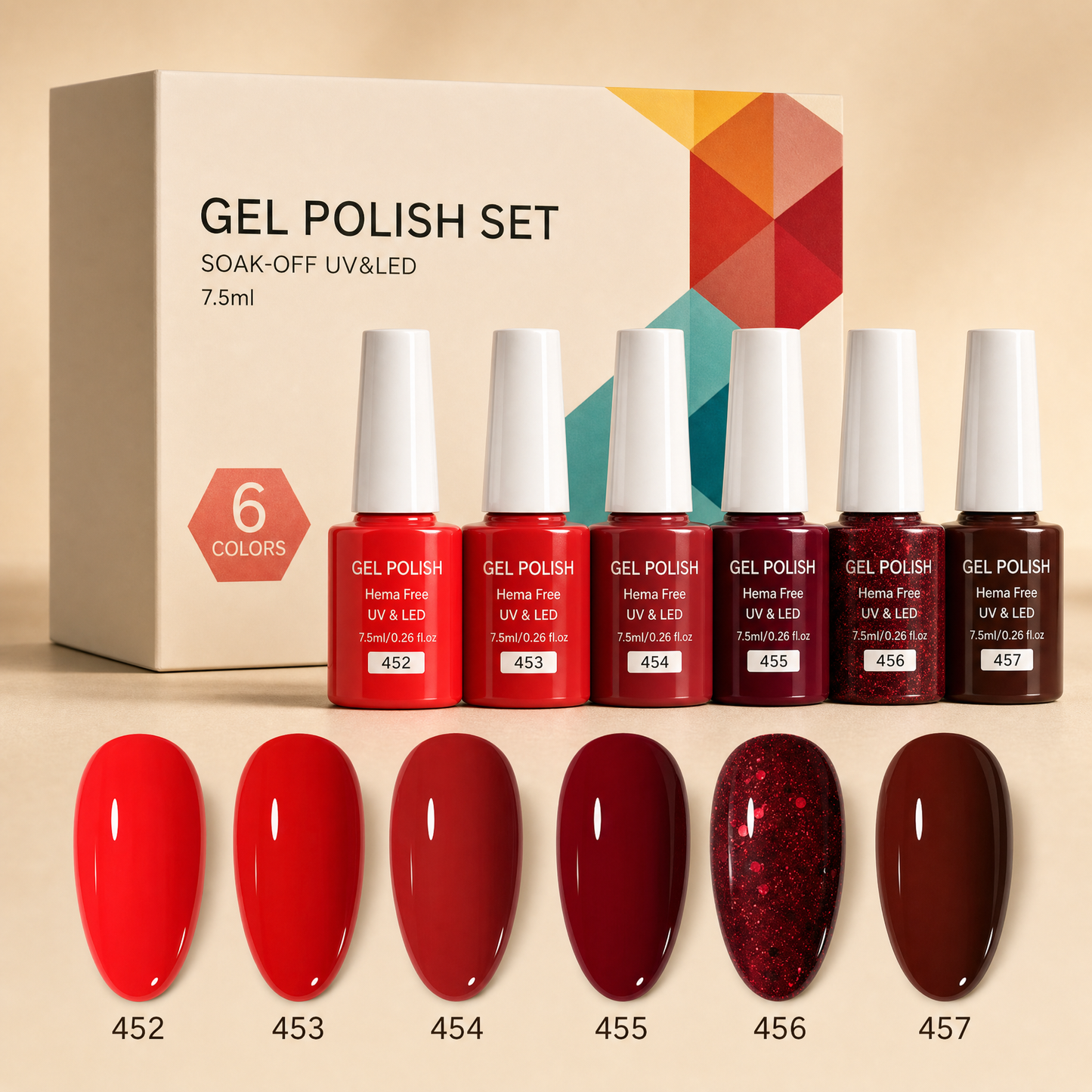 Les Palettes Gel — 6 couleurs coordonnées, tenue 3 semaines